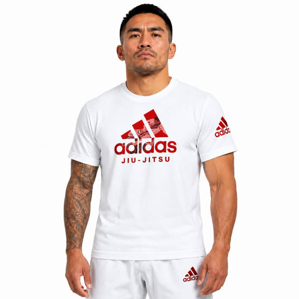 Adidas BJJ T Shirts Adidas Badge of Sport Jiu Jitsu T-Shirt - White