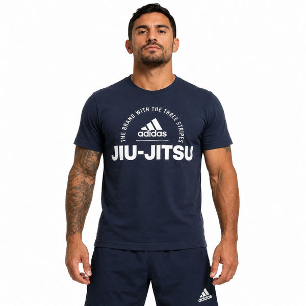 Adidas BJJ T Shirts Adidas Jiu Jitsu Community T Shirt - Navy Blue