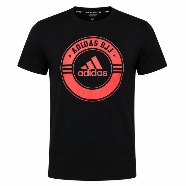 Adidas BJJ T Shirts Adidas T-Shirt BJJ Combat Sports Black/Red