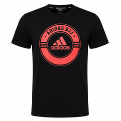 Adidas BJJ T Shirts Adidas T-Shirt BJJ Combat Sports Black/Red