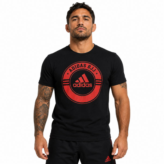 Adidas T-Shirt BJJ Combat Sports Black/Red