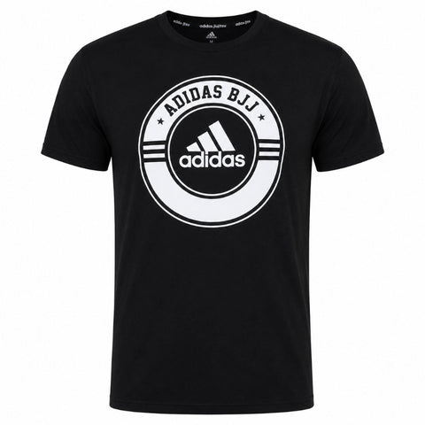 Adidas BJJ T Shirts Adidas T-Shirt BJJ Combat Sports Black/White