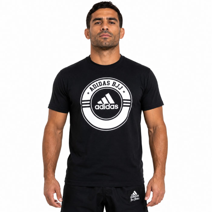 Adidas BJJ T Shirts Adidas T-Shirt BJJ Combat Sports Black/White