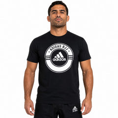 Adidas BJJ T Shirts Adidas T-Shirt BJJ Combat Sports Black/White