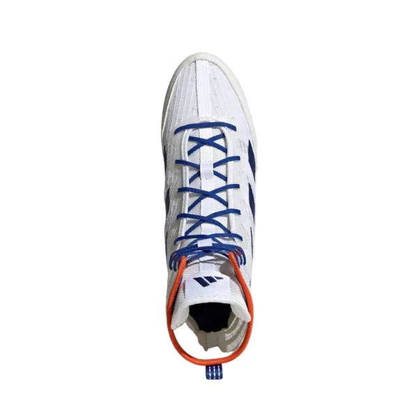 Adidas Boxing Boots Adidas Box Hog 4 Boxing Boots - White/Royal Blue