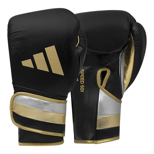 Adidas Boxing Gloves Adidas Adispeed 501 Pro Boxing Gloves - Black/Gold