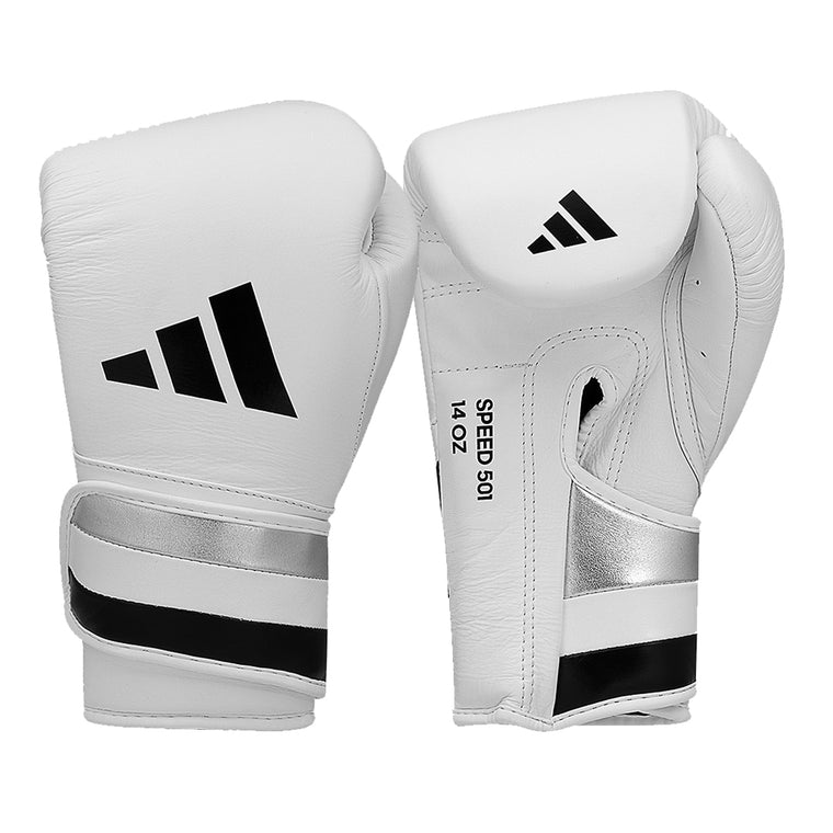 Adidas Adispeed 501 Pro Boxing Gloves - White/Black