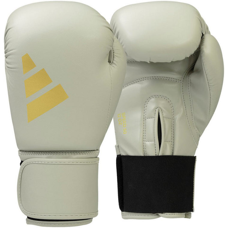 Adidas Speed 50 Gel Boxing Gloves - Alumina/Gold