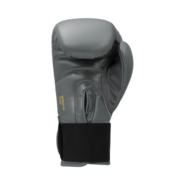 Adidas Boxing Gloves Adidas Speed 50 Gel Boxing Gloves - Ash Grey/Gold