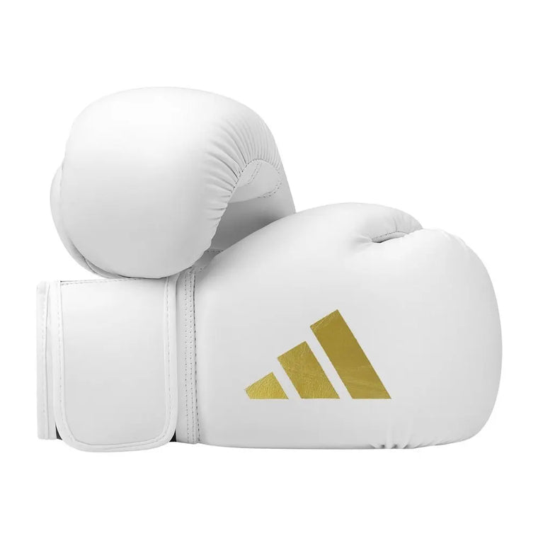 Adidas Speed 50 Gel Boxing Gloves - White/Gold