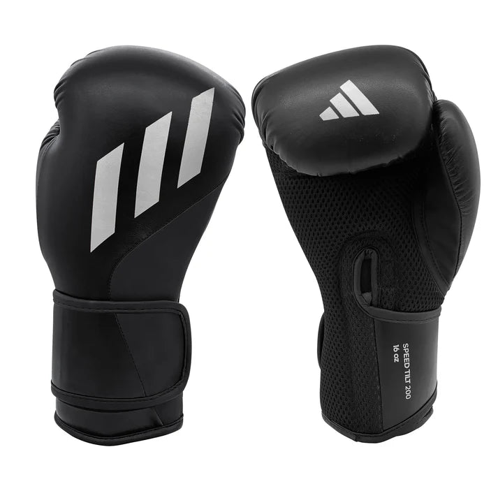 Adidas Speed Tilt 200 Boxing Gloves - Black/Silver