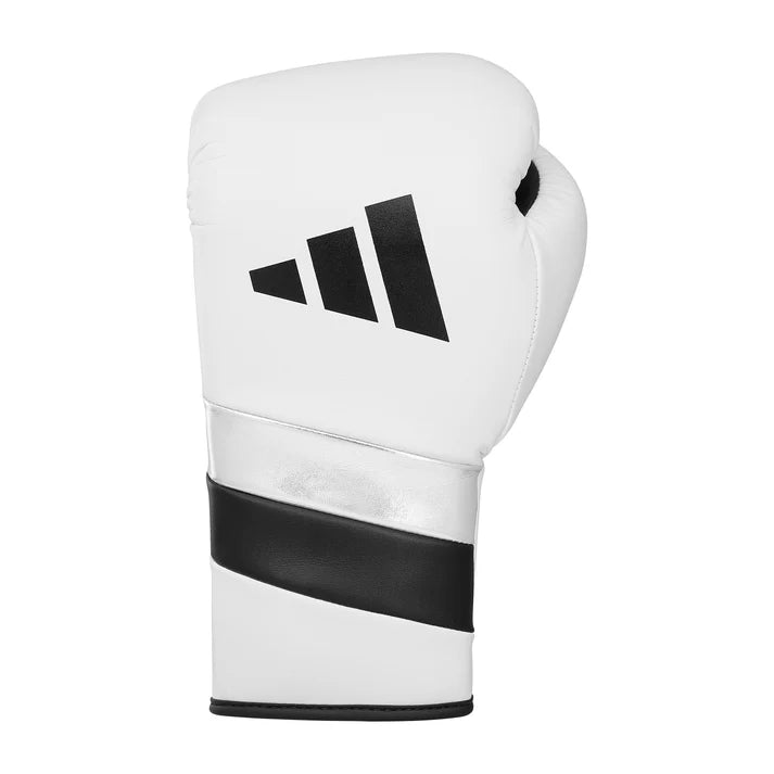 Adidas Adispeed 500 Pro Lace Up Boxing Gloves - White/Black