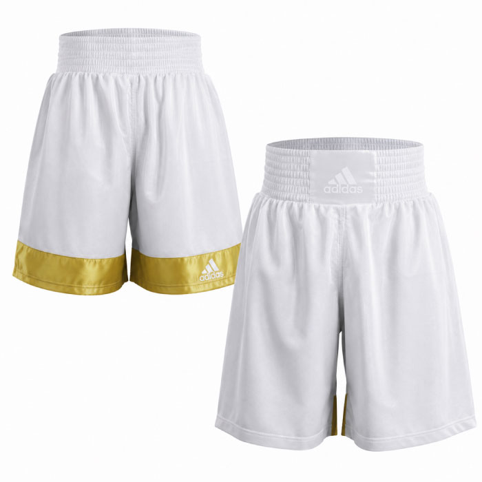Adidas Boxing Shorts & Singlets Adidas Pro Boxing Shorts - White/Gold
