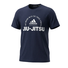 Adidas Boxing T Shirts Adidas Jiu Jitsu Community T Shirt - Navy Blue