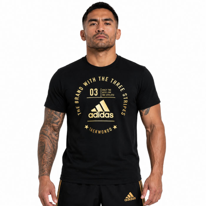 Adidas T Shirts Adidas Community T-Shirt Taekwondo Black/Gold