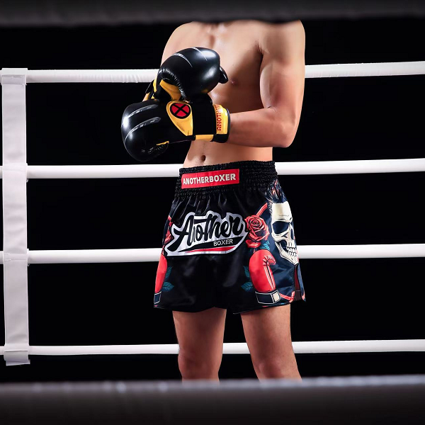 Another Boxer Muay Thai Shorts Another Boxer Black Skull Magician Muay Thai Shorts