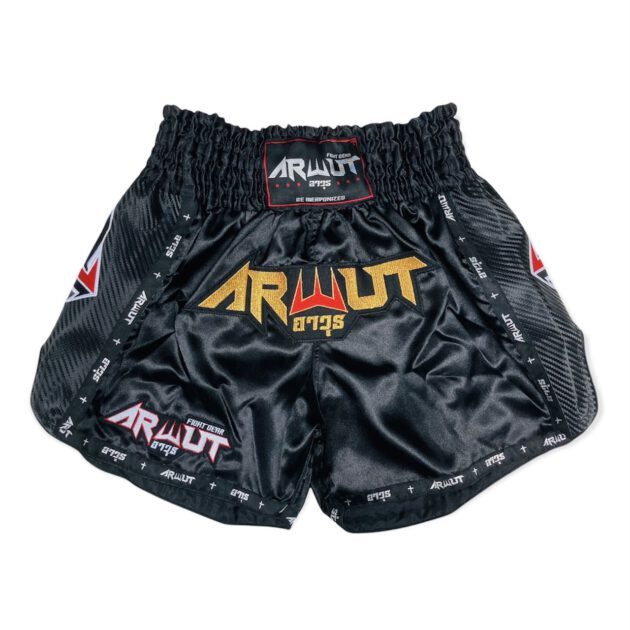 Arwut Retro Muay Thai Shorts Camo Edition Black