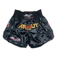 Arwut Fight Gear Muay Thai Shorts Arwut Retro Muay Thai Shorts Camo Edition Black