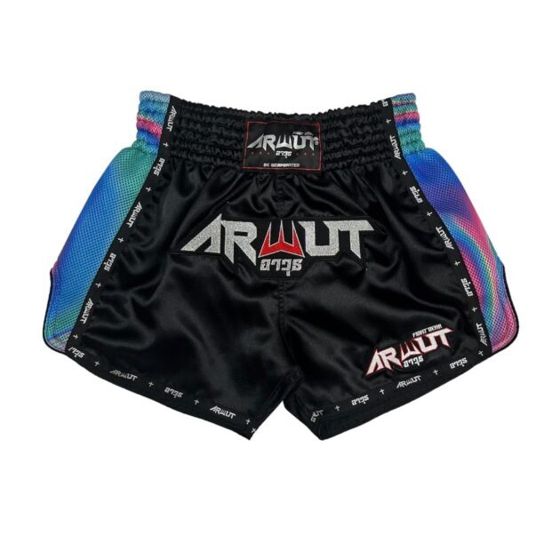 Arwut Retro Muay Thai Shorts Illusion Black/Blue