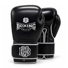 Boxing United Boxing Gloves Boxing United Pro Leather Boxing Gloves Black