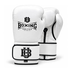 Boxing United Boxing Gloves Boxing United Pro Leather Boxing Gloves White