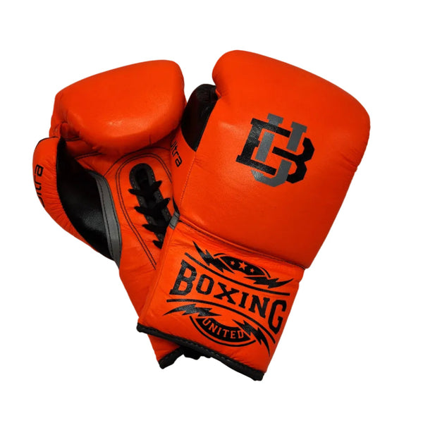 Boxing United Boxing Gloves Lace Up Neon Orange / 12oz Boxing United Neon Ultra Lace Up Gloves