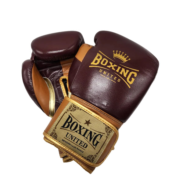 Boxing United Boxing Gloves Maroon / 12oz Boxing United Mexican Lujo Range Velcro Gloves
