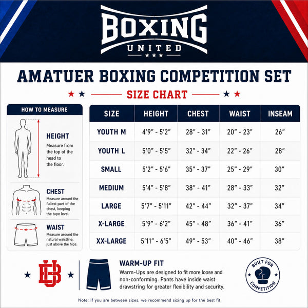 Boxing United Boxing Shorts & Singlets Boxing United Reversible Amateur Boxing Singlet & Shorts Set