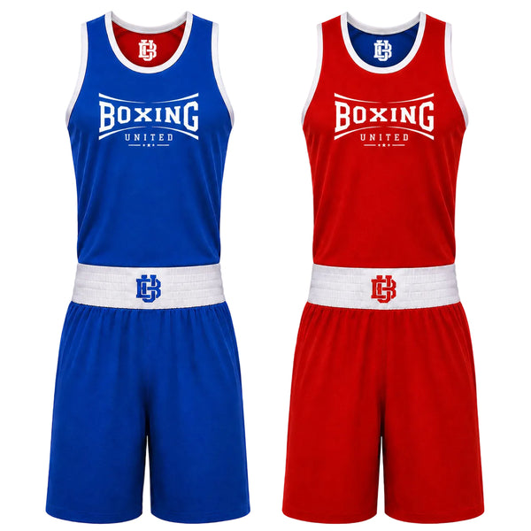 Boxing United Boxing Shorts & Singlets Boxing United Reversible Amateur Boxing Singlet & Shorts Set