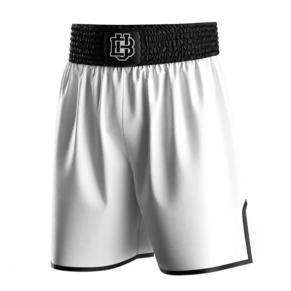 Boxing United Boxing Shorts & Singlets White/Black / S Boxing United Satin Pro Fight Shorts