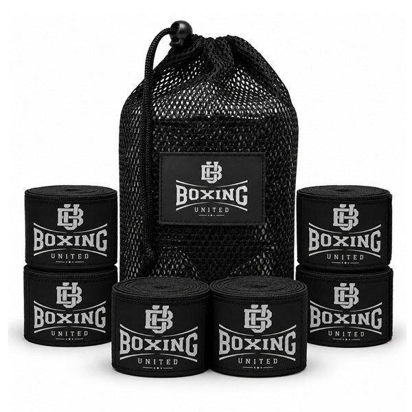 Boxing United 3 Pack Hand Wraps and Wash Bag