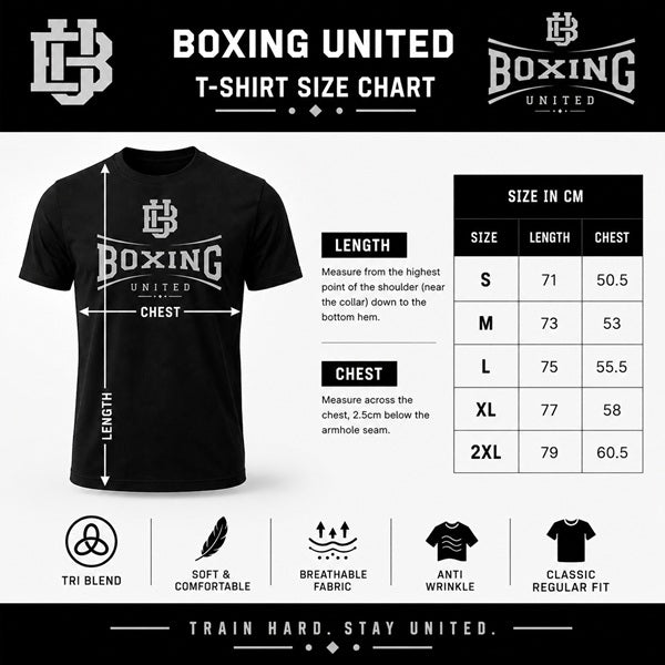 Boxing United T Shirts Boxing United Logo T Shirt Black