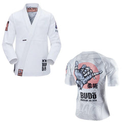 Budo Budo Zombie Shaka BJJ Gi + Rashguard Combo - White