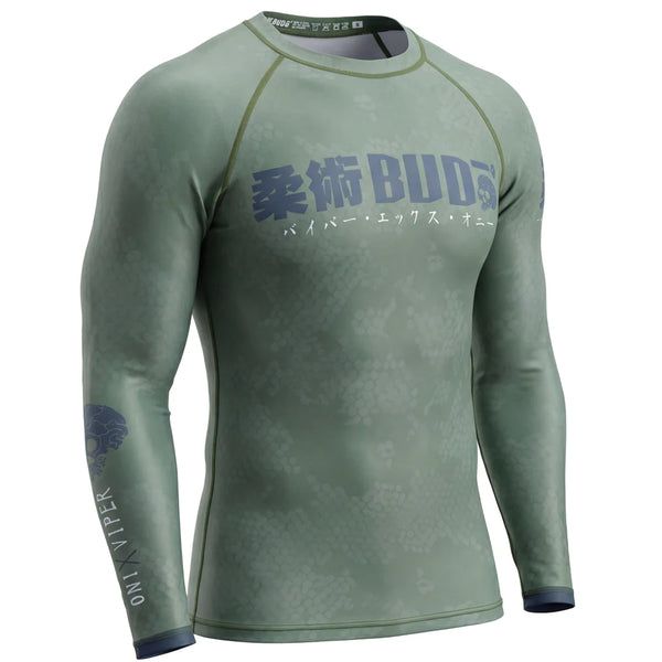 Budo Longsleeve Rash Guard Budo ONI x Viper Green LS Rash Guard