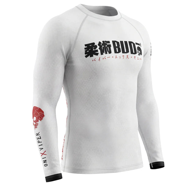 Budo Longsleeve Rash Guard Budo ONI x Viper White LS Rash Guard