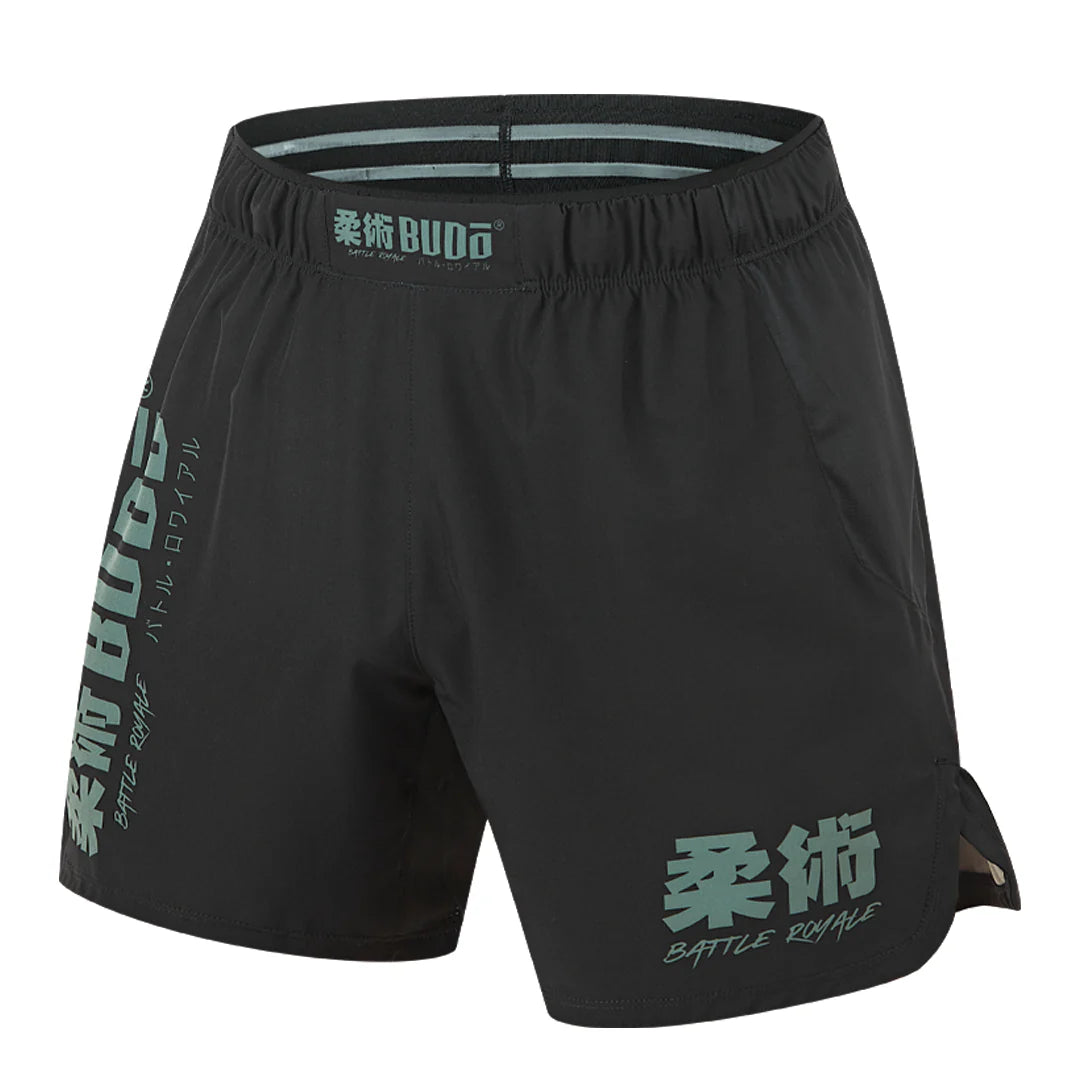 Budo MMA Shorts Budo Battle Royale 5" MMA BJJ Shorts - Black