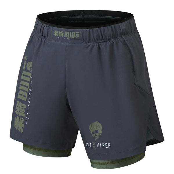 Budo MMA Shorts Budo ONI x VIPER 2-in-1 Shorts Charcoal