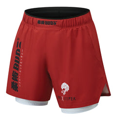 Budo MMA Shorts Budo ONI x VIPER 2-in-1 Shorts Red