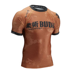Budo Short Sleeve Rashguards Budo Kihon Ranked BJJ Rash Guard