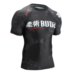 Budo Short Sleeve Rashguards Budo Kihon Ranked BJJ Rash Guard