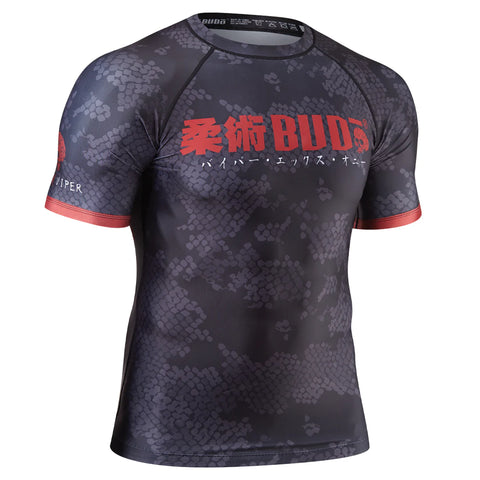 Budo Short Sleeve Rashguards Budo ONI x Viper Black SS Rash Guard