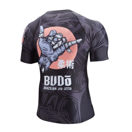 Budo Short Sleeve Rashguards Budo Zombie Shaka Rash Guard - Black