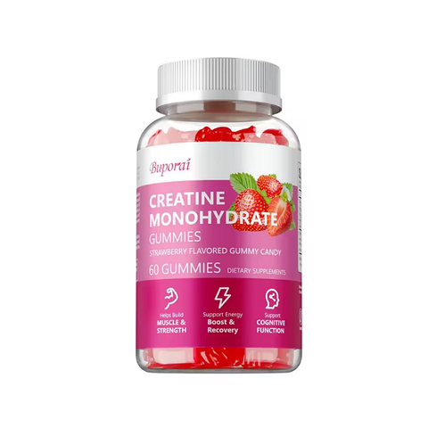 Buporai Monohydrate Creatine Gummies Strawberry 60