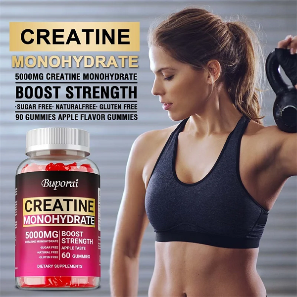 Buporai Supplements Buporai Monohydrate Creatine Gummies Apple 60