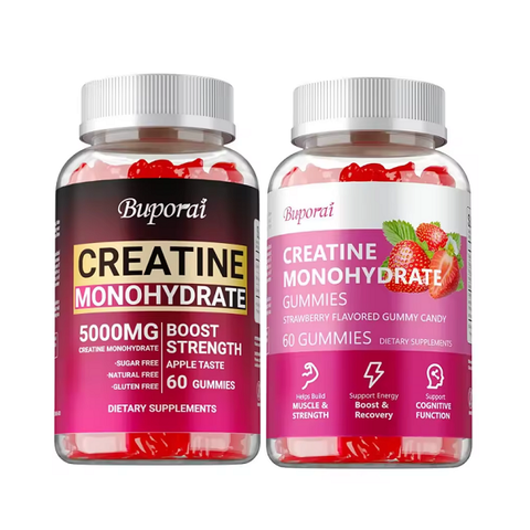 Buporai Monohydrate Creatine Gummies Apple & Strawberry Combo