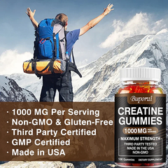 Buporai Supplements Buporai Monohydrate Creatine Gummies Fruity 60