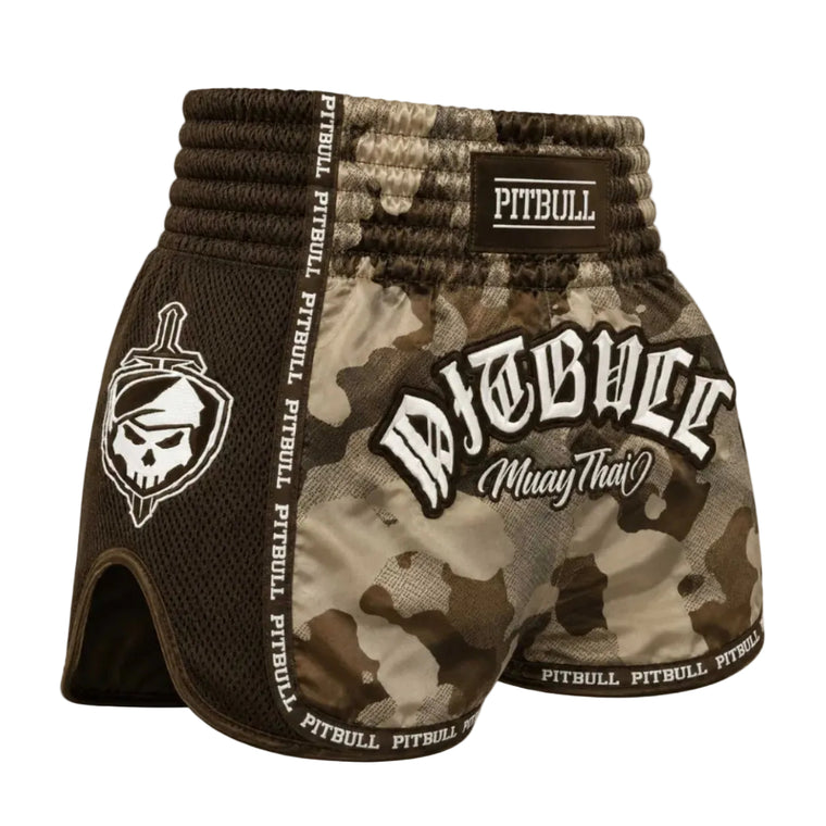 Pitbull Combat Muay Thai Shorts Desert Camo
