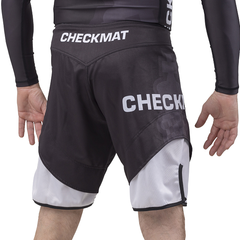 Checkmat MMA Shorts Checkmat Fight Shorts Black & White