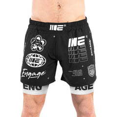 Engage Engage Billboard 2-in-1 Fight Shorts - Black