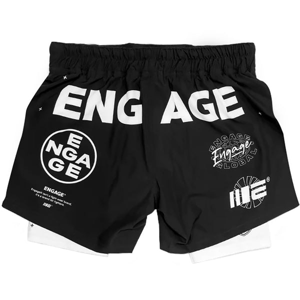 Engage Engage Billboard 2-in-1 Fight Shorts - Black
